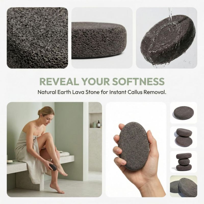 Piedra Pómez para Pies JINTONE Pack de 2 Negro y Blanco