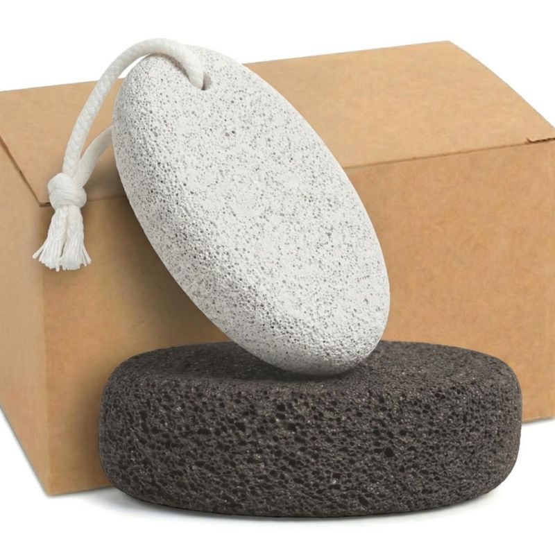 Piedra Pómez para Pies JINTONE Pack de 2 Negro y Blanco