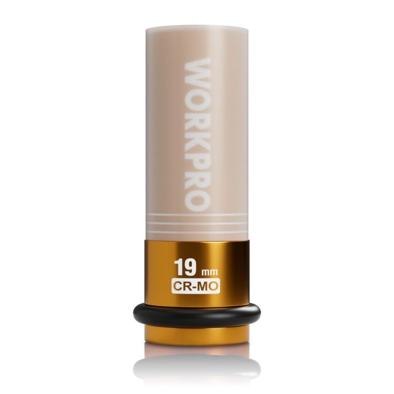 Cubo de impacto WORKPRO 19 mm 1/2" de tracción para huecos profundos