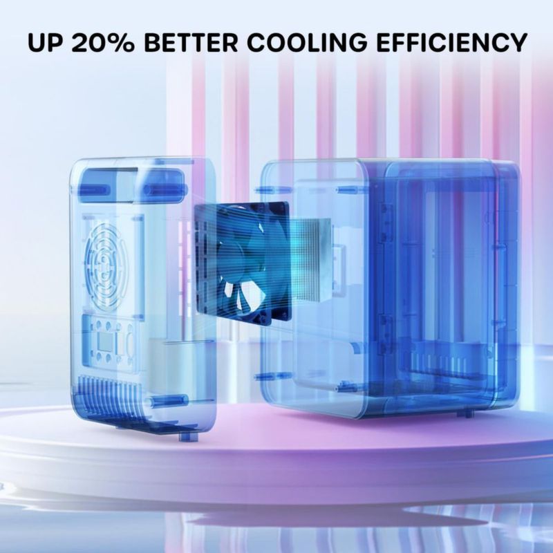 Mini Refrigerador ECOWELL 4L con Espejo LED 12V/220V