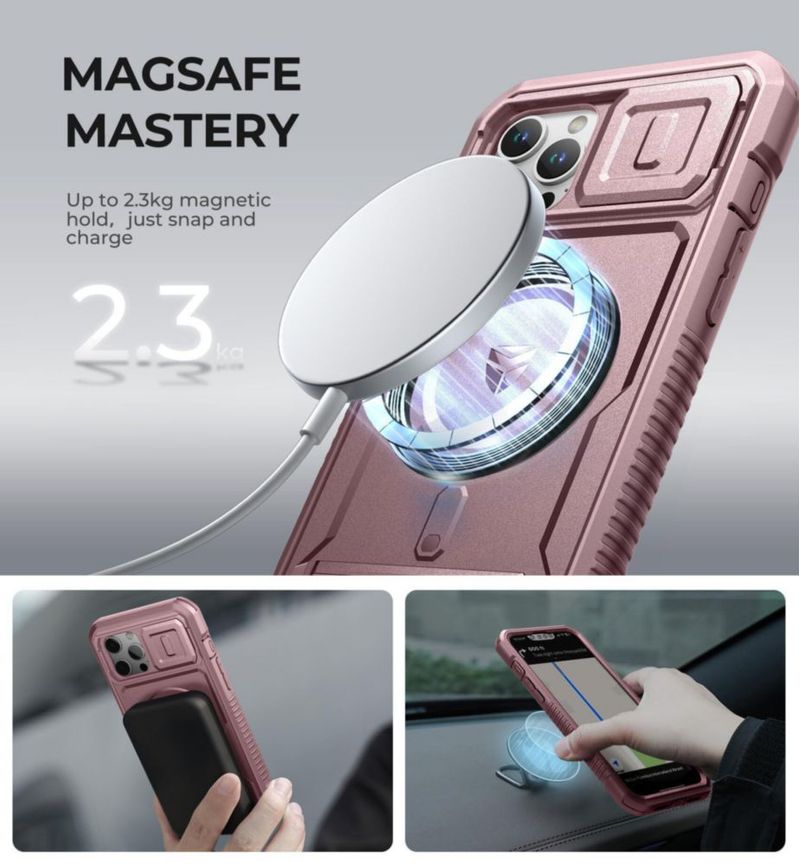 Funda Dexnor para iPhone 13 Pro Max MagSafe Rosa