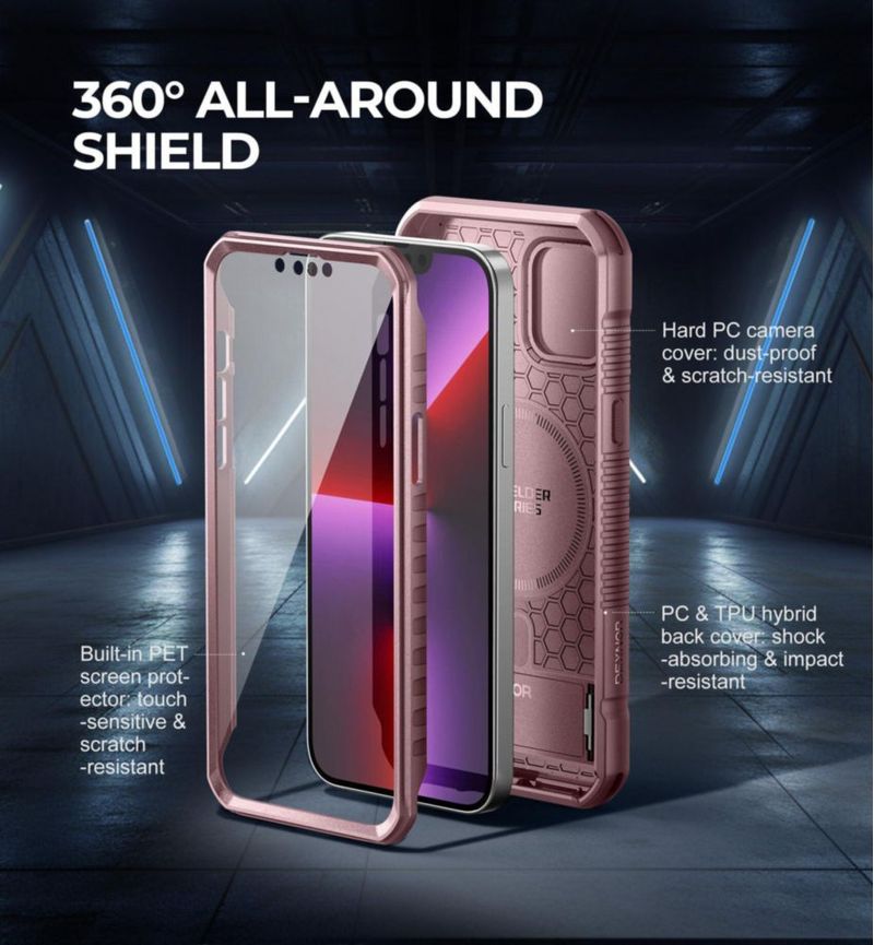 Funda Dexnor para iPhone 13 Pro Max MagSafe Rosa