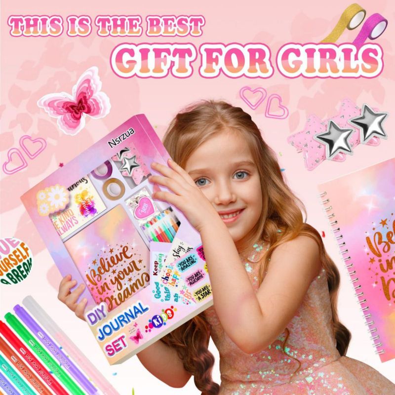Kit de Diario DIY Nsrzua para Niñas de 8 a 14 Años - Artes y Manualidades