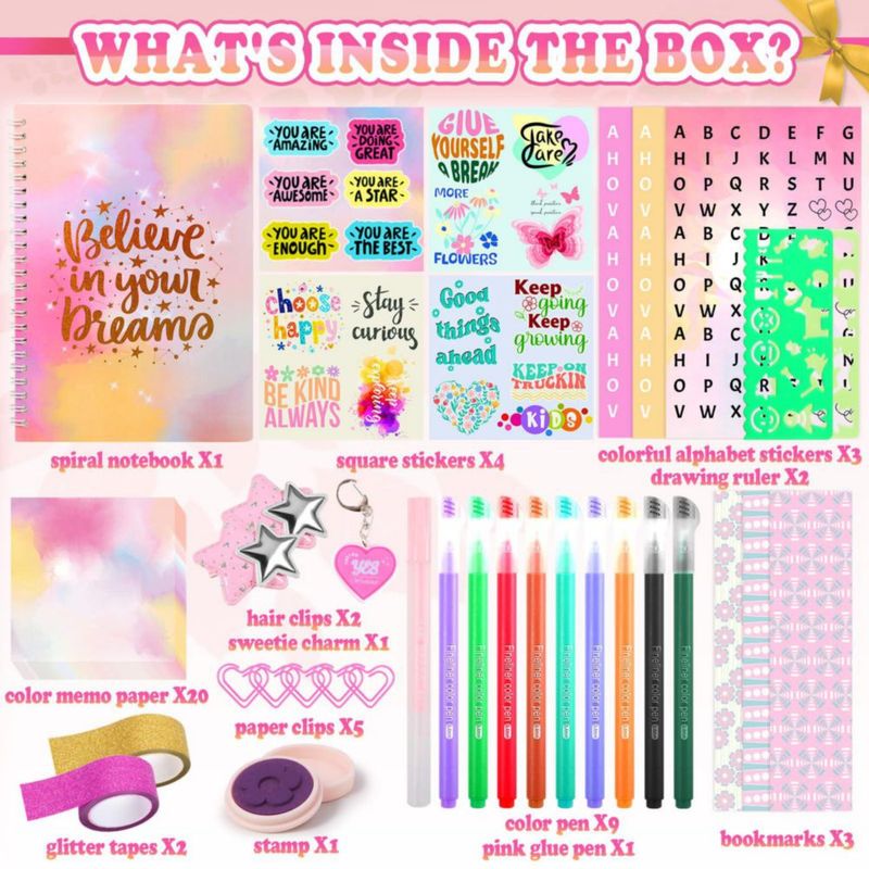 Kit de Diario DIY Nsrzua para Niñas de 8 a 14 Años - Artes y Manualidades