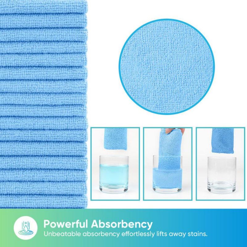 Paño de limpieza de microfibra HOMEXCEL 20 uds azul