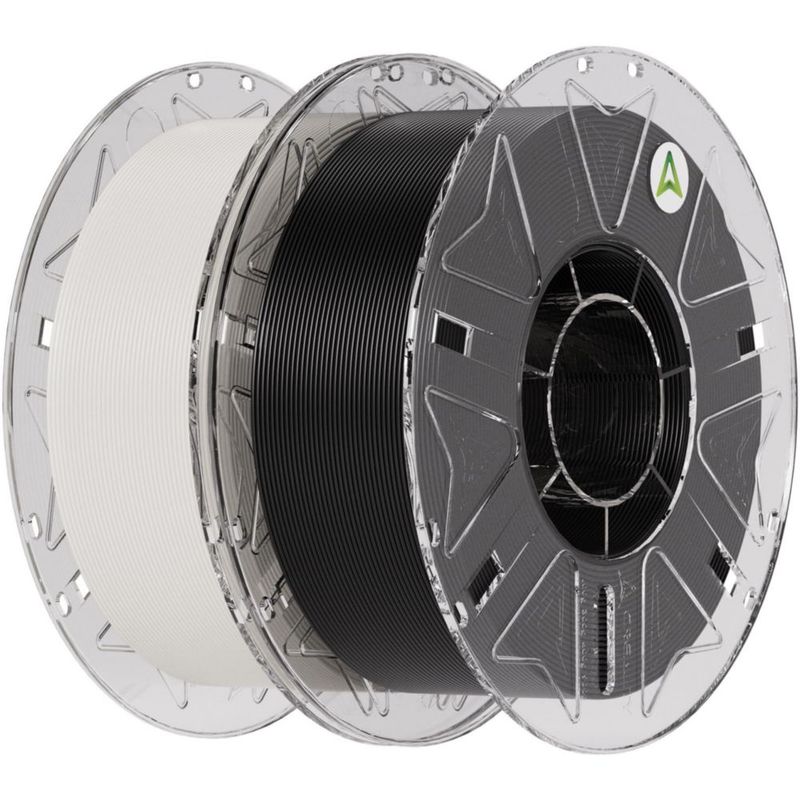 Filamento PLA Creality 175 mm 2 kg Negro y Blanco – Pack de 2