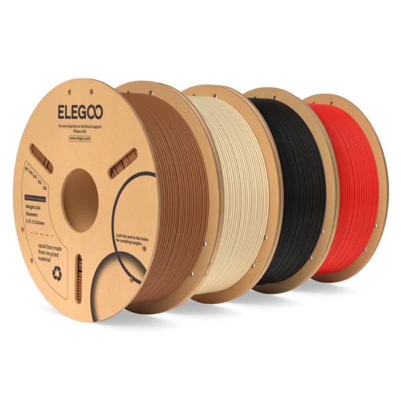 Filamento PLA ELEGOO 175 mm 4 kg Marrón/Beige/Negro/Rojo