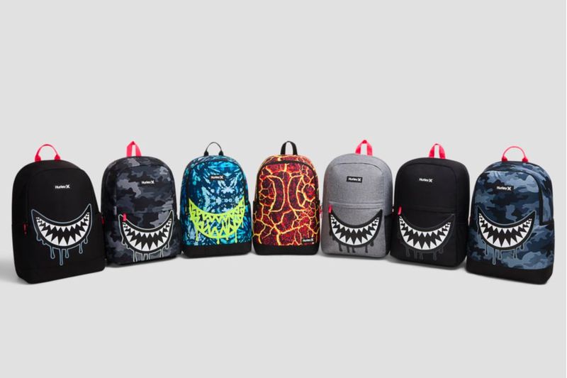 Mochila Hurley Gráfica con Bolsillo para Laptop Resistente