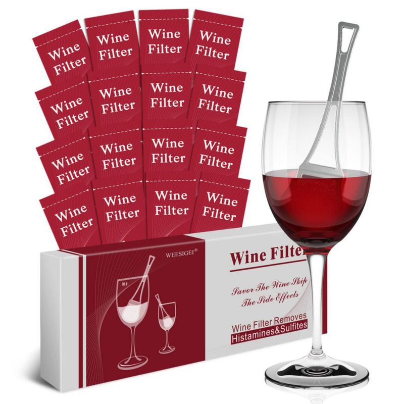 Filtro de Vino WEESIGEI Pack de 16 - Eliminador de Histamina