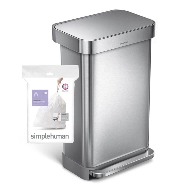 Bolsas de basura simplehuman 45 L blancas 20 unidades