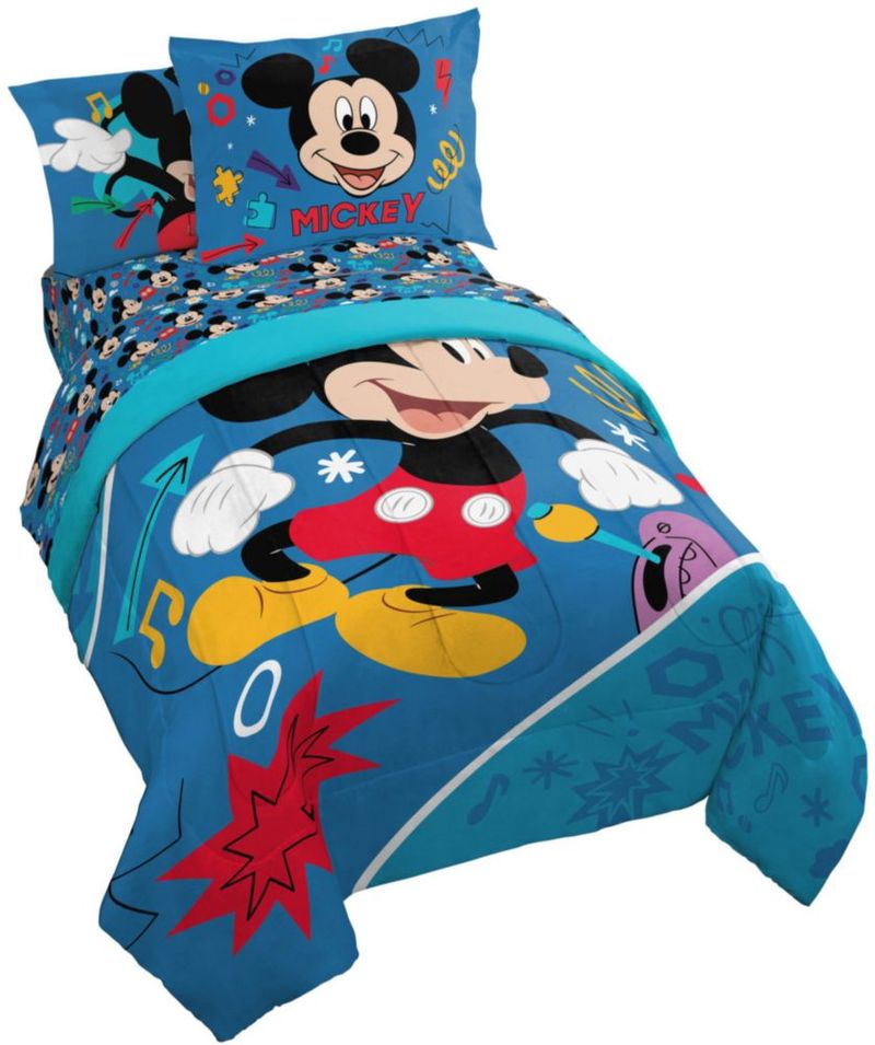 Juego de cama de 7 piezas Jay Franco tamaño completo con edredón Mickey Mouse