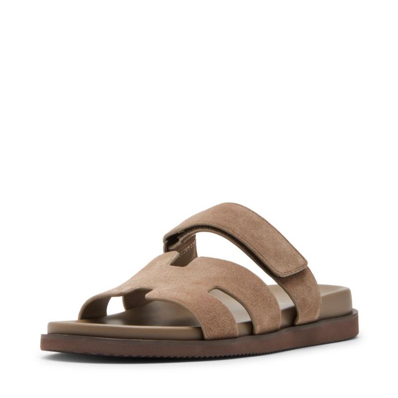 Sandalia Steve Madden MAIVEN en gamuza color topo talla 10