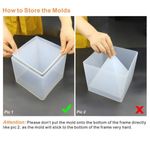 Molde de pirámide LET'S RESIN de silicona 15 cm – paquete de 2