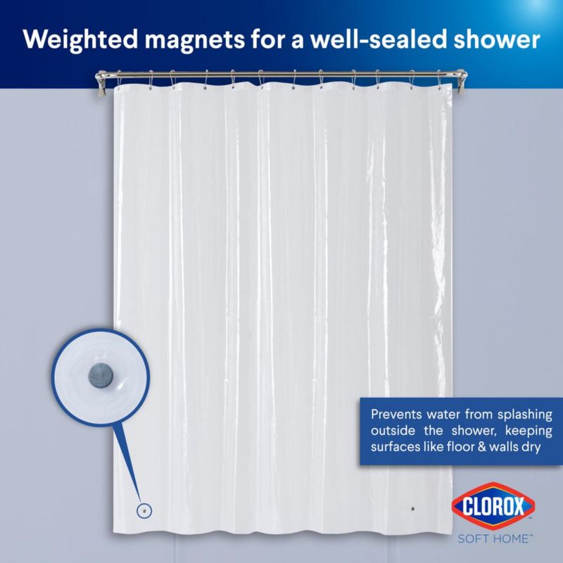Forro de Ducha Clorox 178 cm x 183 cm Transparente (1 unidad)