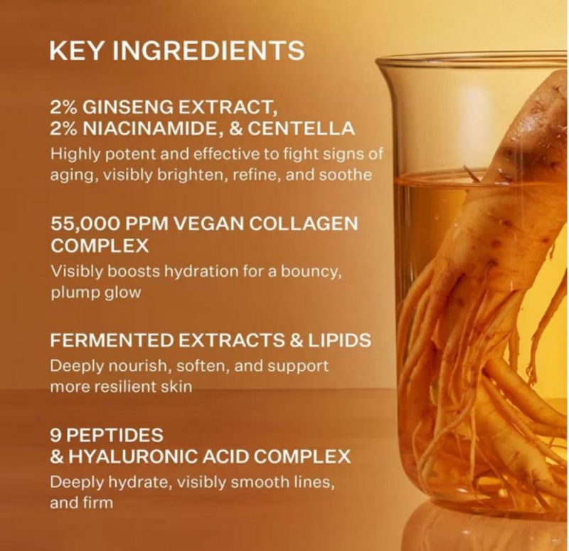 Máscara facial Peach & Lily 40 g colágeno y ginseng – 1 unidad