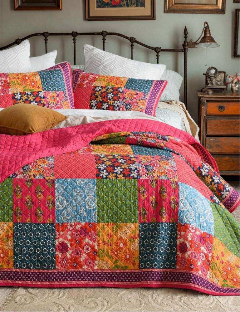 Juego de colcha TEXSTEAD Queen 230 cm reversible de patchwork