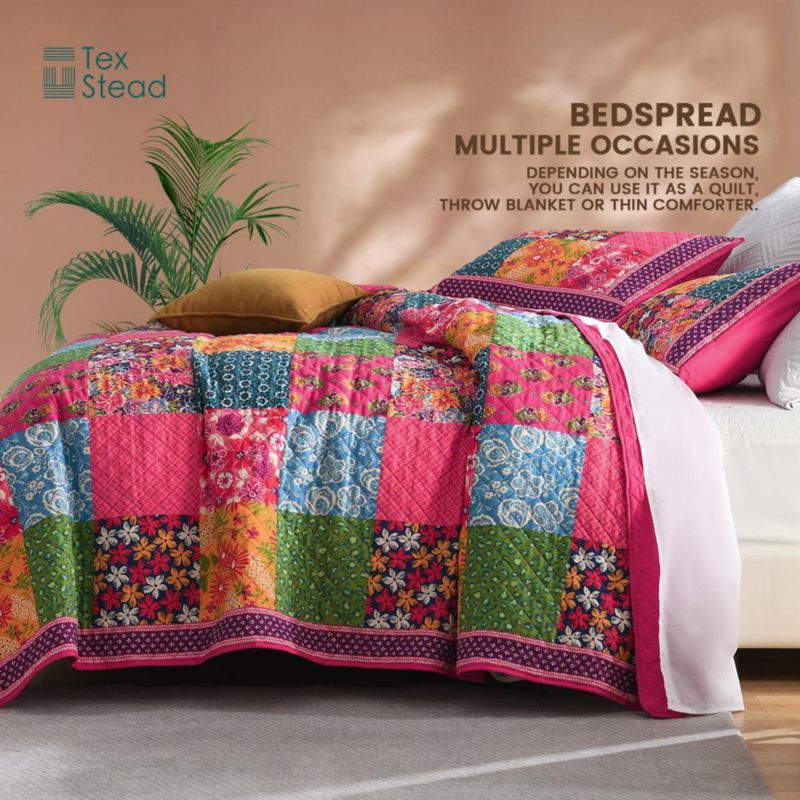 Juego de colcha TEXSTEAD Queen 230 cm reversible de patchwork