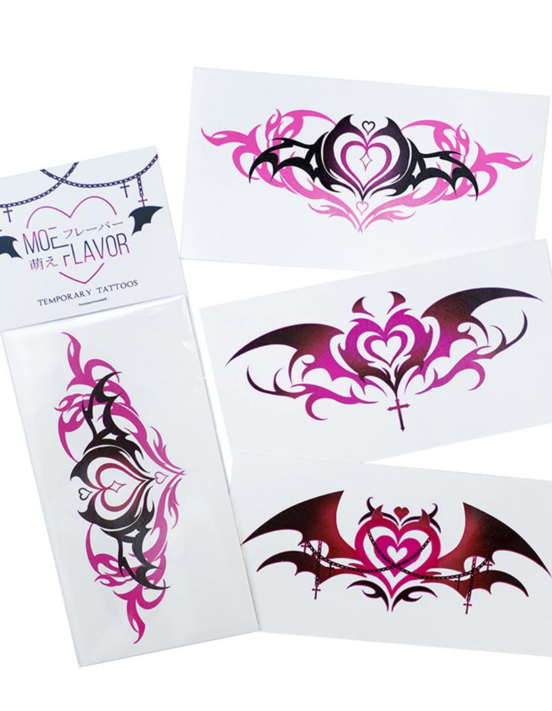 Tatuaje Temporal MOEFLAVOR Kawaii Succubus 2D