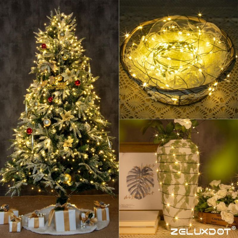 Luces de cadena ZELUXDOT 30 m 300 LED blanco cálido