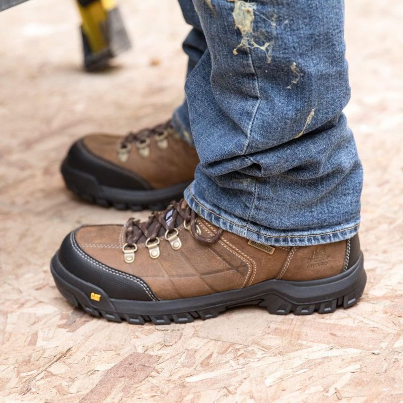 Bota CAT Threshold Impermeable con Puntera de Acero Talla 10 Ancha