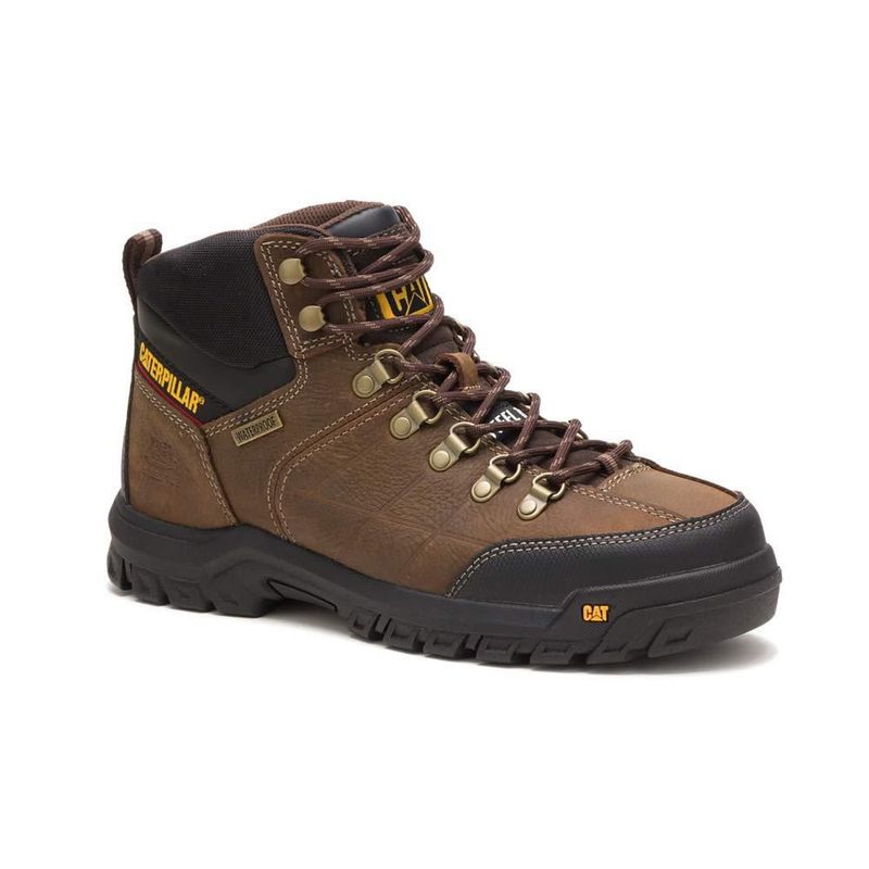 Bota CAT Threshold Impermeable con Puntera de Acero Talla 10 Ancha