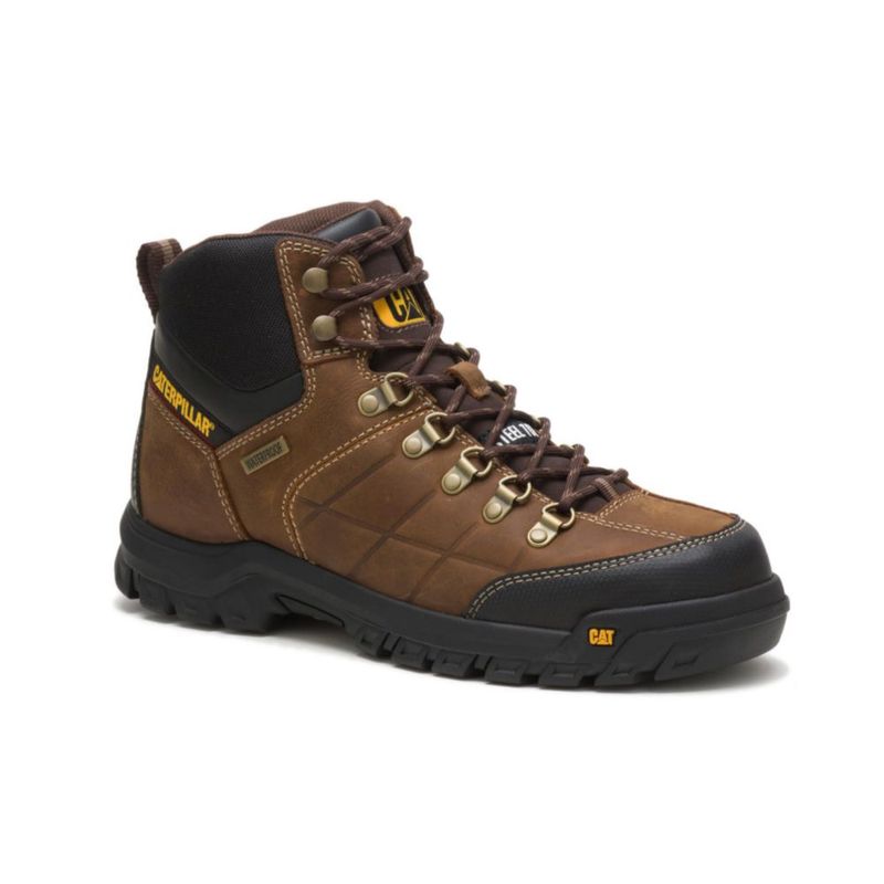 Bota CAT Threshold Impermeable con Puntera de Acero Talla 10 Ancha