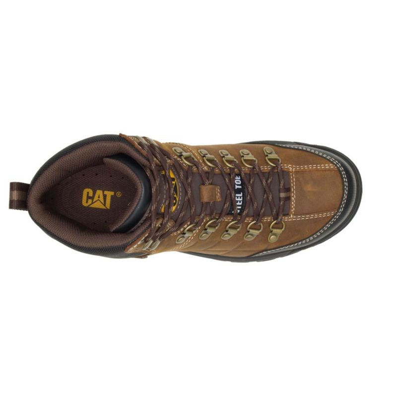 Bota CAT Threshold Impermeable con Puntera de Acero Talla 10 Ancha