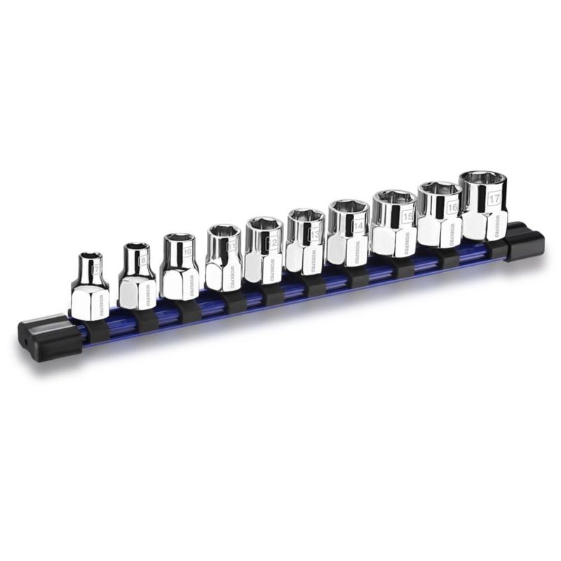 Juego de vasos métricos WORKPRO 3/8" 10 piezas Cr‑V