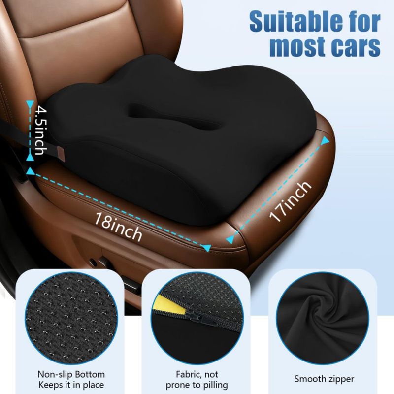 Cojín Antideslizante para Asiento de Coche Comphekept – Soporte Terapéutico
