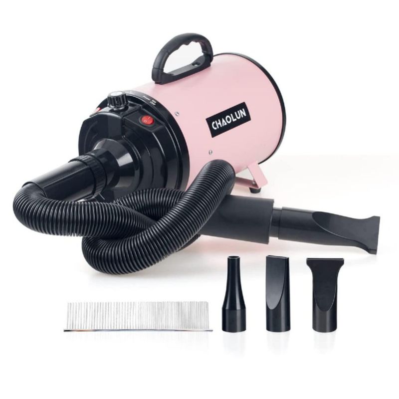 Secador para perros CHAOLUN 2400W 120V rosa con calefacción