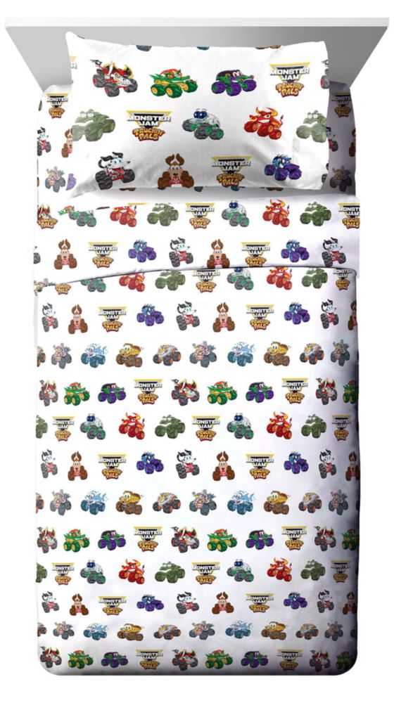 Juego de ropa de cama Jay Franco Twin Monster Jam de 5 piezas
