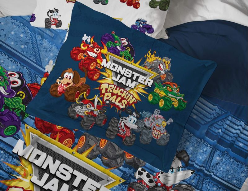 Juego de ropa de cama Jay Franco Twin Monster Jam de 5 piezas