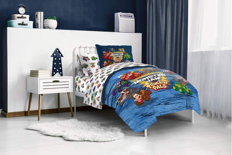 Juego de ropa de cama Jay Franco Twin Monster Jam de 5 piezas