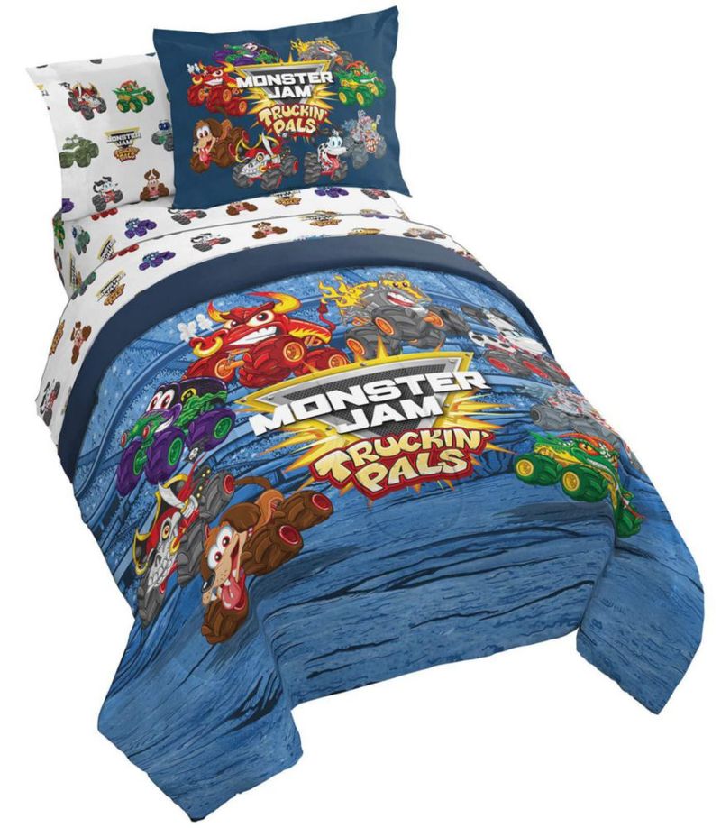 Juego de ropa de cama Jay Franco Twin Monster Jam de 5 piezas
