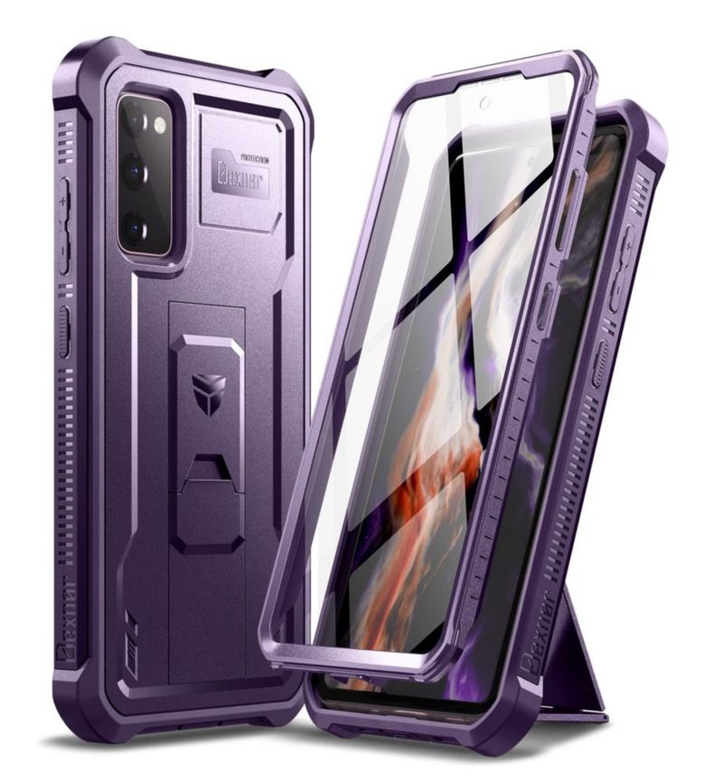 Funda Dexnor para Samsung Galaxy S20 FE 6.5" con soporte plegable – Púrpura fantasma
