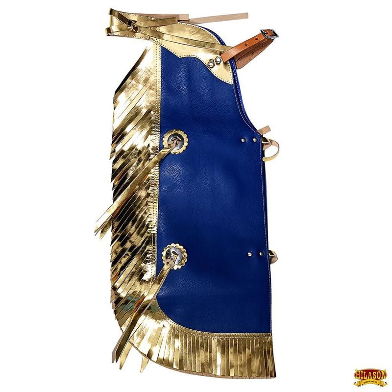 Chaleco de Monta de Toros HILASON Juvenil Azul/Oro