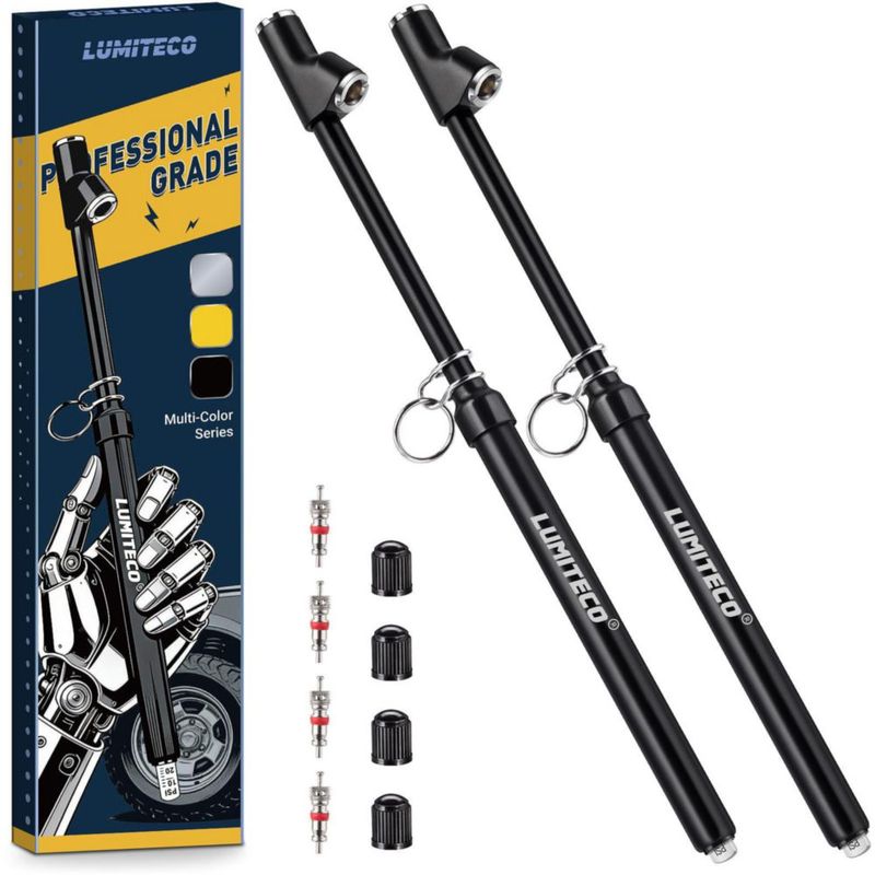 Manómetro de Presión de Neumáticos LUMITECO Pack de 2 (10-150 PSI / 1-10 Bar)