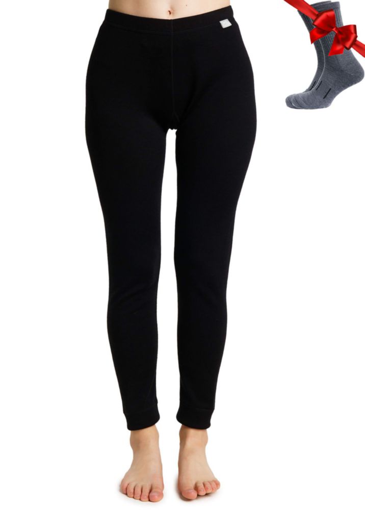 PANTALONES Merino.tech Talla Grande Negro 250 g/m² Lana