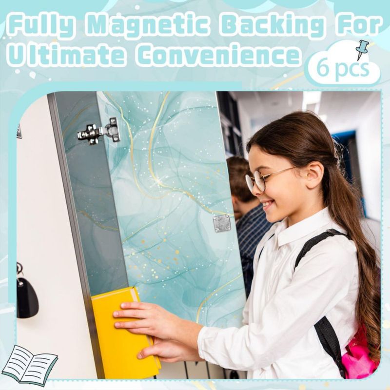 Papel pintado magnético Gosodeny 30 cm – Pack de 6 con diseño acuarela