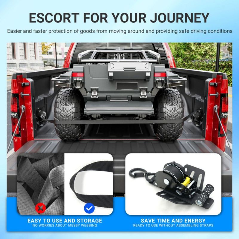 Juego de 2 correas de amarre retráctiles SZYANG para Ford F150