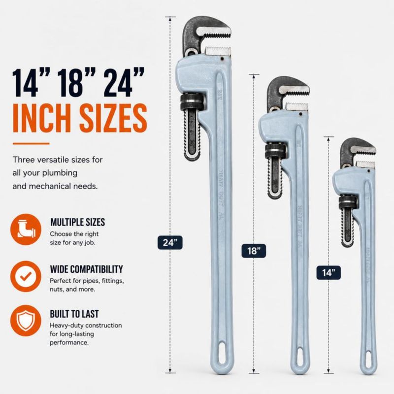 Juego de 3 piezas de llaves de tubo Stark USA 35 cm / 46 cm / 61 cm