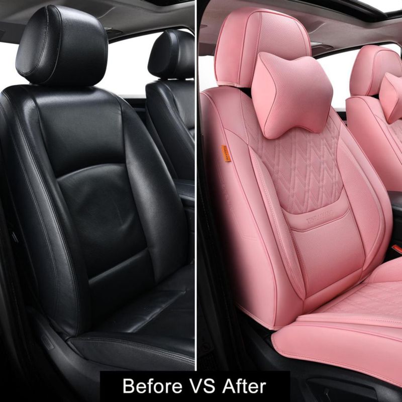 Fundas de Asiento TINRAIYANG Rosa (Par Delantero) Transpirables