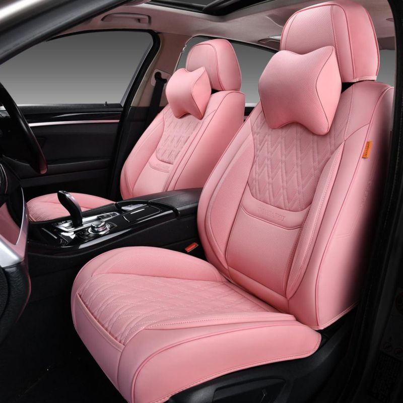 Fundas de Asiento TINRAIYANG Rosa (Par Delantero) Transpirables