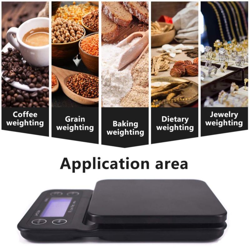 Báscula de Café Cozy Blue 3000 g con Temporizador (Onzas/Gramos)