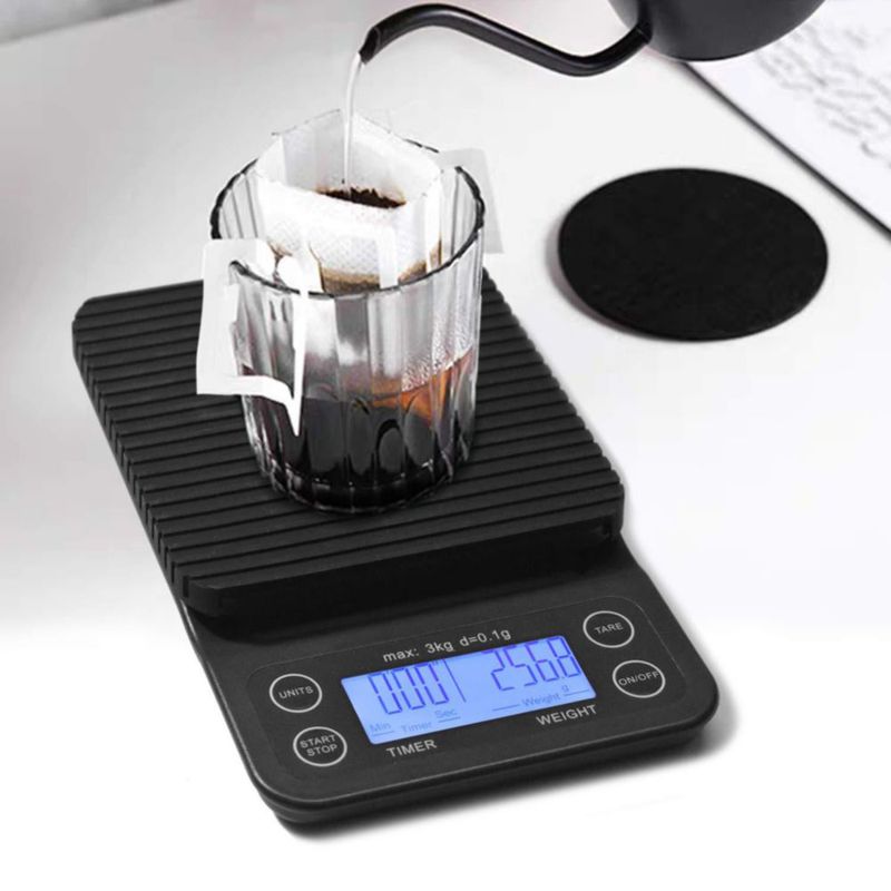 Báscula de Café Cozy Blue 3000 g con Temporizador (Onzas/Gramos)