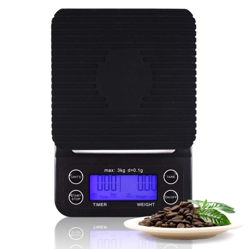 Báscula de Café Cozy Blue 3000 g con Temporizador (Onzas/Gramos)