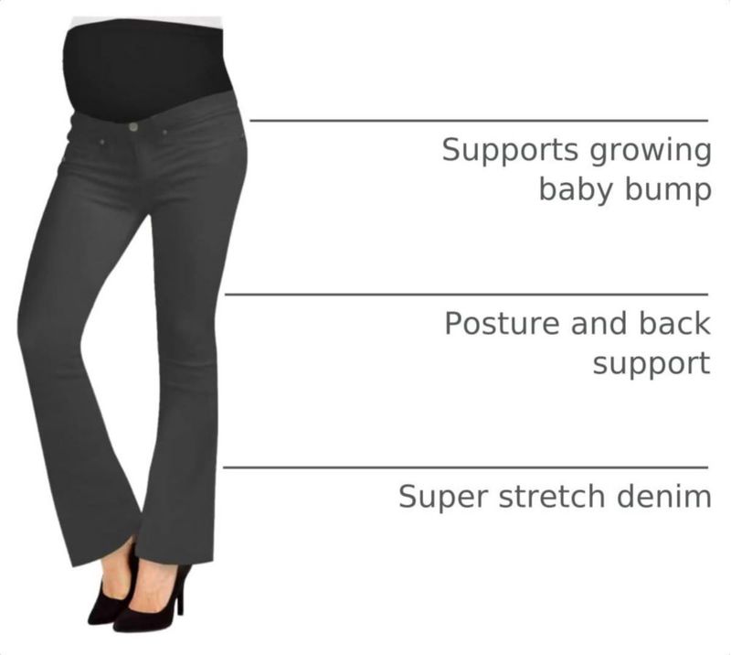 Jeans de Maternidad Hybrid & Company 2X Carbón Stretch