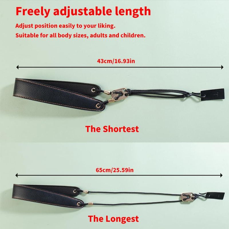 Correa para clarinete Dowite 48-63 cm negra carga máxima 30 kg