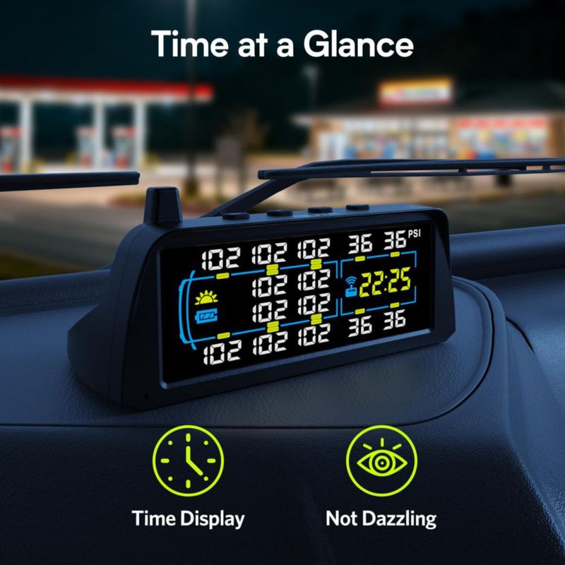 TPMS GUTA GT60 LCD a color de 7" con 12 sensores
