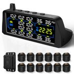TPMS GUTA GT60 LCD a color de 7" con 12 sensores